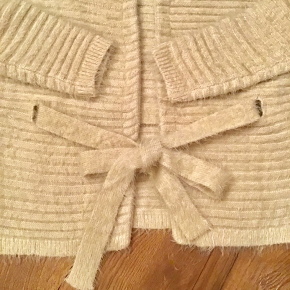 THICK FURRY CARDIGAN WITH WAIST TIE - Picture 8 of 8